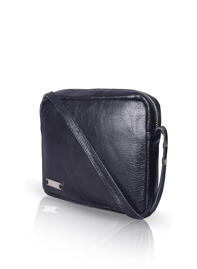 تبختر حقيبة كتف جلدية صغيرة الحجم من ستروت للنساء، حقيبة يد أنيقة ومتعددة الاستخدامات، حقيبة كتف قابلة للتعديل للاستخدام اليومي والسفر، تصميم متين وواسع - أسود - Image 3